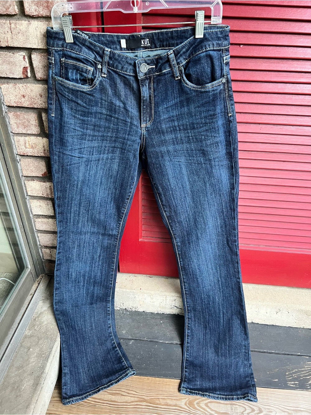 Kut from the Kloth Karen Baby Boot Dark Wash Jeans Size 8
